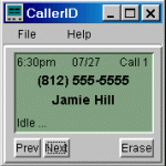 caller-id window